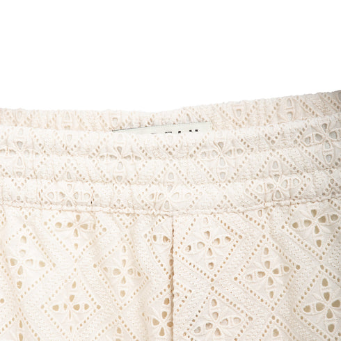 Merely Made Merely Premium Flower Lace Wide Short Cream 24PR236SP Degli Uberti